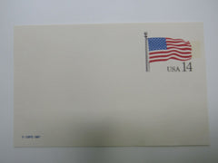 USPS Scott UX117 14c USA Flag Stars And Stripes Postal Card -- New