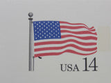 USPS Scott UY38 14c USA Flag Stars And Stripes Postal Reply Card -- New