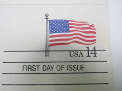 USPS Scott UY38 14c USA Flag Stars And Stripes First Day of Issue Postal Card -- New