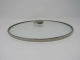 Professional Round Cookware Lid With Center Handle 10-in Glass Metal -- Used