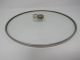 Professional Round Cookware Lid With Center Handle 10-in Glass Metal -- Used