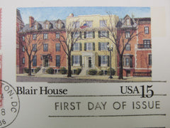 USPS Scott UX121 15c Blair House First Day of Issue Postal Card -- New