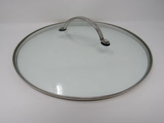 Professional Round Cookware Lid With Center Handle 12-in Metal Glass -- Used