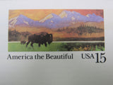 USPS Scott UY39 15c America The Beautiful First Day of Issue Postal Reply Card -- New