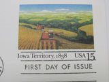 USPS Scott UX123 15c Iowa Territory 1838 First Day of Issue Postal Card -- New