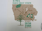 USPS Scott UX123 15c Iowa Territory 1838 First Day of Issue Postal Card -- New