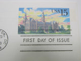 USPS Scott UX128 15c Hearly Hall First Day of Issue Postal Card -- New