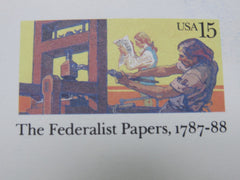 USPS Scott UX126 15c The Federalist Papers Mint Never Hinged/MNH Postal Card -- New