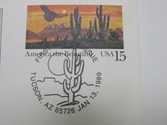 USPS Scott UX127 15c America The Beautiful Desert First Day of Issue Postal Card -- New