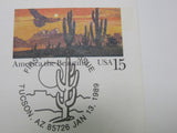 USPS Scott UX127 15c America The Beautiful Desert First Day of Issue Postal Card -- New