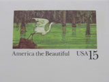 USPS Scott UX129 15c America The Beautiful Great Blue Heron Postal Card Wetlands -- New