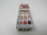 Kiss ImPress Press On Manicure 30 ct Autumn Ultra Fit Design Acrylic -- New