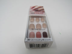 Kiss ImPress Press On Manicure 30 ct Autumn Ultra Fit Design Acrylic -- New