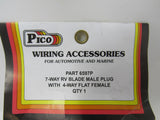 Pico 7 Way RV Blade Male Plug with 4 Way Flat Female 6597P -- New