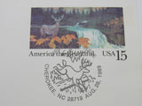 USPS Scott UX133 15c America The Beautiful Deer Waterfall First Day of Issue -- New