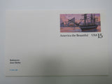 USPS Scott UX136 15c America The Beautiful Baltimore Postal Card -- New