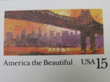 USPS Scott UX142a 15c America The Beautiful Cityscapes Sheet Postal Card -- New