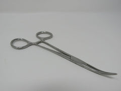 Professional 6-in Curved Hemostat First Aid Clamps Serrated Jaws Vintage -- Used