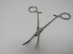 Professional 6-in Curved Hemostat First Aid Clamps Serrated Jaws Vintage -- Used