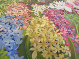 Print 53/80 Vintage Wicker Baskets Unframed Art 37in x 30in John Powell Flowers -- Used