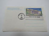 USPS Scott UX151 15c Constitution Hall First Day of Issue Postal Card -- New