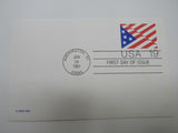 USPS UX153 19c Stylized Stars and Stripes US Flag First Day of Issue Postal Card -- New