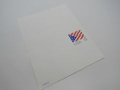 USPS Scott UY40 19c Stylized Stars and Stripes US Flag Postal Reply Card -- New