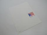 USPS Scott UY40 19c Stylized Stars and Stripes US Flag Postal Reply Card -- New