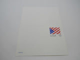 USPS Scott UY40 19c Stylized Stars and Stripes US Flag Postal Reply Card -- New