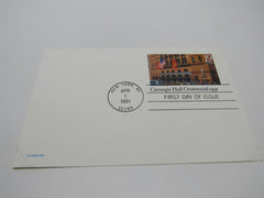 USPS Scott UX154 19c Carnegie Hall Centennial 1991 First Day of Issue -- New