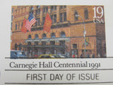 USPS Scott UX154 19c Carnegie Hall Centennial 1991 First Day of Issue -- New