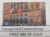 USPS Scott UX154 19c Carnegie Hall Centennial 1991 First Day of Issue -- New