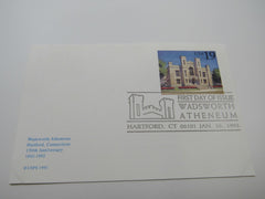 USPS Scott UX160 19c Wadsworth Atheneum Hartford First Day of Issue Postal Card -- New