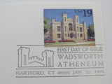 USPS Scott UX160 19c Wadsworth Atheneum Hartford First Day of Issue Postal Card -- New