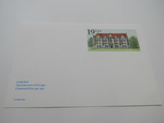 USPS Scott UX161 19c University Of Chicago Centennial Year Postal Card Cobb Hall -- New