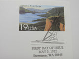 USPS Scott UX164 19c Columbia River Gorge First Day of Issue Postal Card -- New