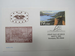 USPS Scott UX164 19c Columbia River Gorge First Day of Issue Postal Card -- New