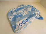 Disney/Pixar Twin Fitted Sheet White/Blue Cars Polyester -- Used