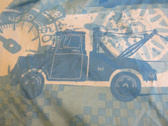 Disney/Pixar Twin Fitted Sheet White/Blue Cars Polyester -- Used