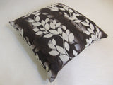 Designer Throw Pillow 15in x 15in x 7in Brown/Ivory -- Used