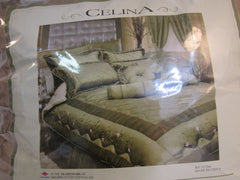 DeLong Celina 7 PCS Embroidery Comforter Set Queen 1608-5 Beige 113768 -- New