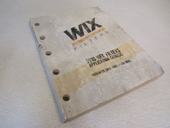 Wix Filters 2010 Application Catalog Passenger Cars and Trucks Automotive 99400 -- Used