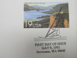 USPS Scott UX164 19c Columbia River Gorge First Day of Issue Postal Card -- New