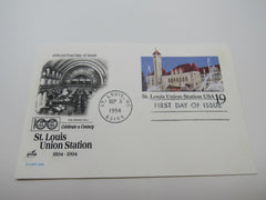 USPS Scott UX177 19c St Louis Union Station First Day of Issue Postal Card -- New