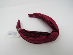 A New Day Headband Satin Burgundy Fabric Female One Size -- New