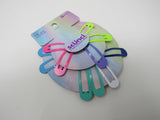 Scunci Hair Snap Clips 11 Pieces Pink Blue Purple White Green -- New