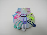 Scunci Hair Snap Clips 11 Pieces Pink Blue Purple White Green -- New