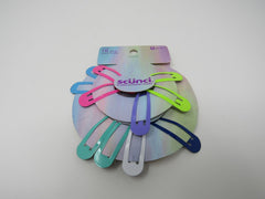 Scunci Hair Snap Clips 11 Pieces Pink Blue Purple White Green -- New