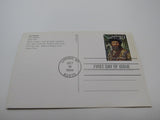 USPS Scott UX180 19c Jim Bridger First Day of Issue Postal Card -- New