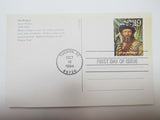 USPS Scott UX180 19c Jim Bridger First Day of Issue Postal Card -- New